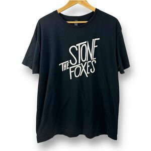 The Stone Foxes Size XL‎ Short Sleeve Band Tee Shirt Black Basic California Rock